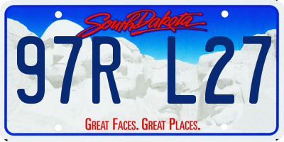 SD license plate 97RL27