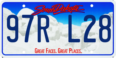 SD license plate 97RL28