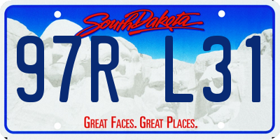 SD license plate 97RL31