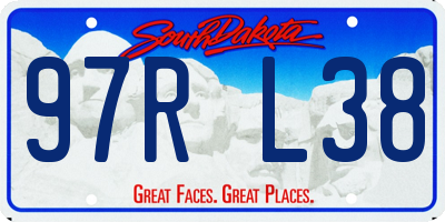 SD license plate 97RL38