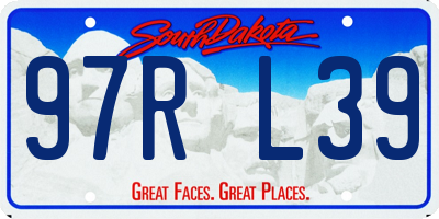 SD license plate 97RL39