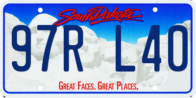 SD license plate 97RL40