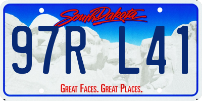 SD license plate 97RL41