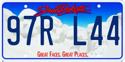 SD license plate 97RL44