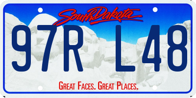 SD license plate 97RL48