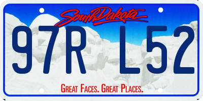 SD license plate 97RL52