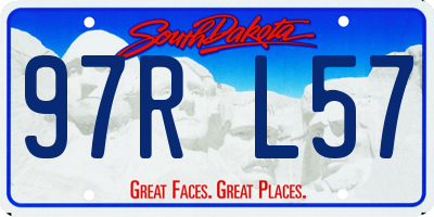 SD license plate 97RL57