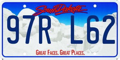 SD license plate 97RL62