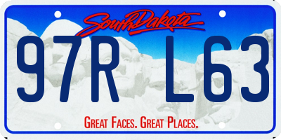 SD license plate 97RL63