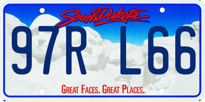 SD license plate 97RL66