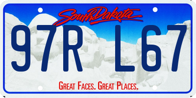 SD license plate 97RL67