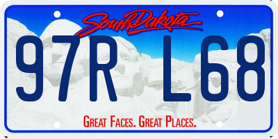 SD license plate 97RL68