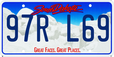 SD license plate 97RL69