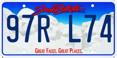 SD license plate 97RL74