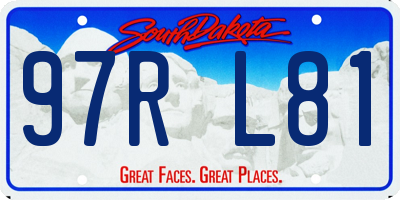 SD license plate 97RL81