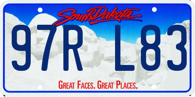 SD license plate 97RL83