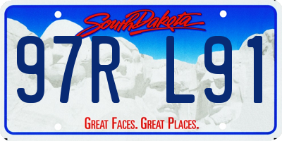 SD license plate 97RL91