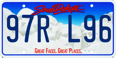 SD license plate 97RL96