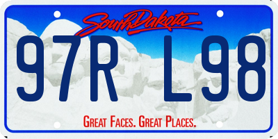 SD license plate 97RL98