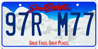 SD license plate 97RM77