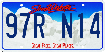 SD license plate 97RN14