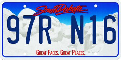 SD license plate 97RN16