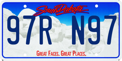 SD license plate 97RN97