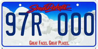 SD license plate 97RO00