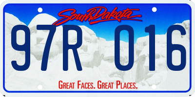 SD license plate 97RO16