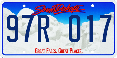 SD license plate 97RO17