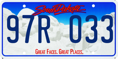 SD license plate 97RO33