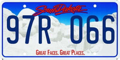 SD license plate 97RO66