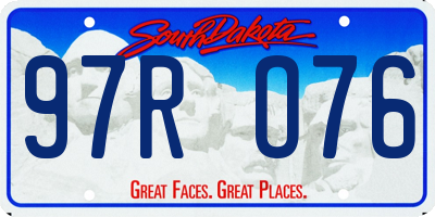 SD license plate 97RO76