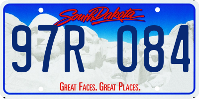 SD license plate 97RO84