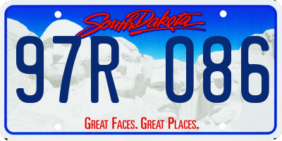 SD license plate 97RO86