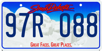 SD license plate 97RO88