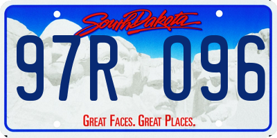 SD license plate 97RO96