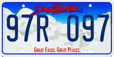 SD license plate 97RO97