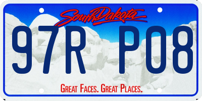 SD license plate 97RP08