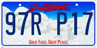 SD license plate 97RP17