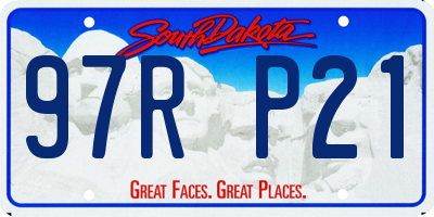SD license plate 97RP21