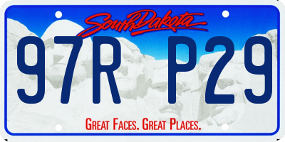 SD license plate 97RP29