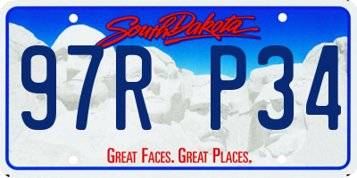 SD license plate 97RP34