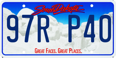 SD license plate 97RP40