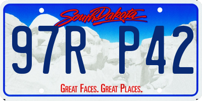 SD license plate 97RP42