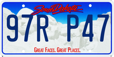 SD license plate 97RP47