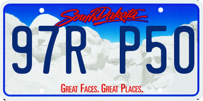 SD license plate 97RP50