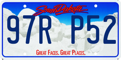 SD license plate 97RP52