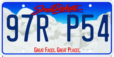 SD license plate 97RP54