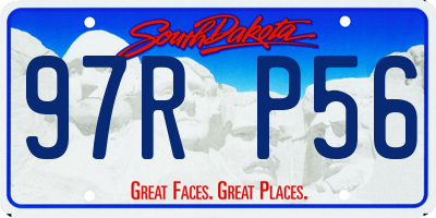 SD license plate 97RP56